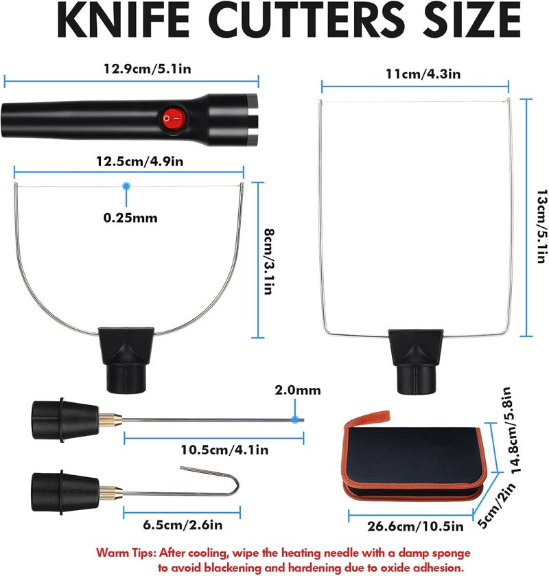 Jhua 4-in-1 Foam Cutter Set Hot Wire Knife Foam Cutter Tool Styrofoam Cutter Foam Board Cutter Electric Styrofoam Cutting Tool with 4 Cutting Machine Pen for Styrofoam Foam Cutting Arts Handcraft DIY - Image 5